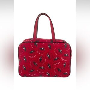 Super cute zippered canvas tote 9 x 13 x 4”